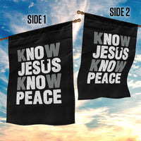 Christian Know Jesus Know Peace Garden Flag Religion God Church Bible - Wonder Print Shop