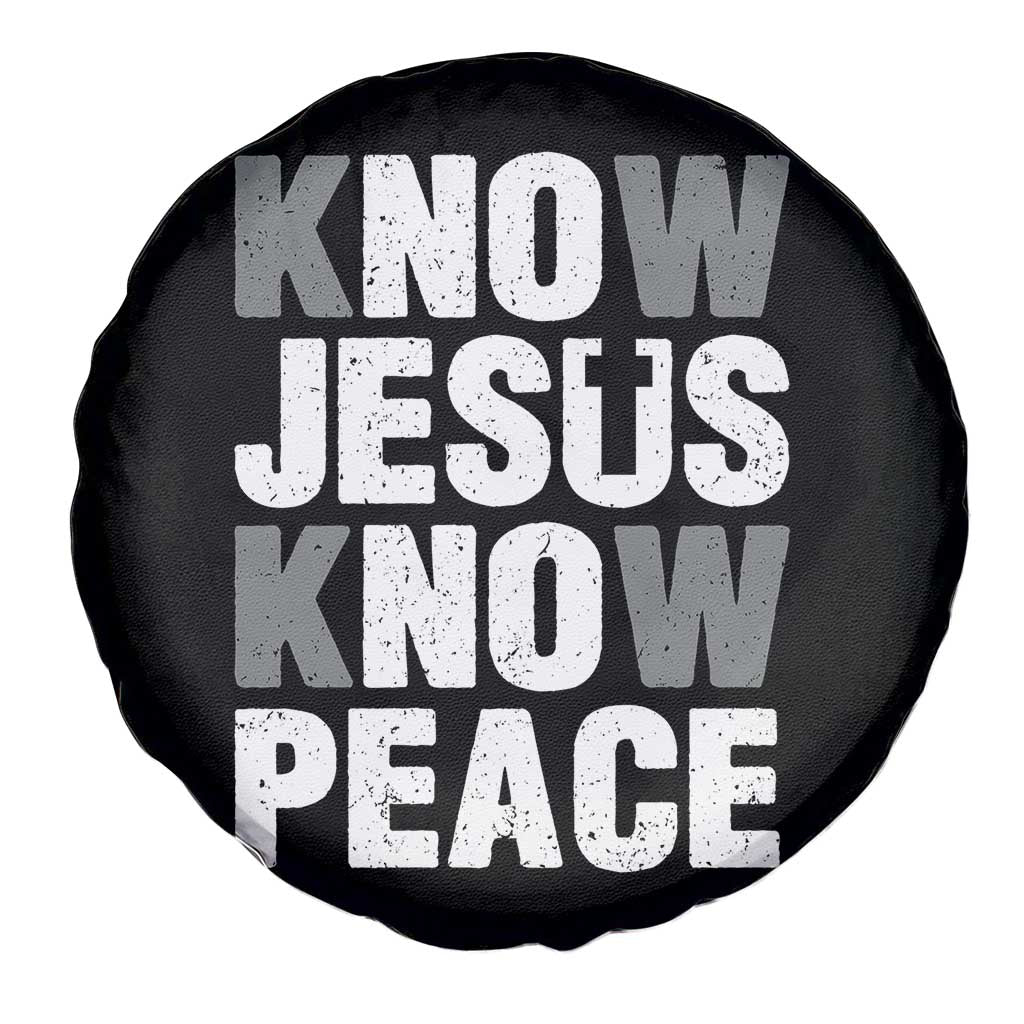 Christian Know Jesus Know Peace Spare Tire Cover Religion God Church Bible - Wonder Print Shop