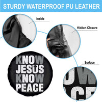 Christian Know Jesus Know Peace Spare Tire Cover Religion God Church Bible - Wonder Print Shop