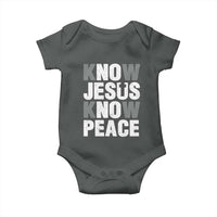 Christian Know Jesus Know Peace Baby Onesie Religion God Church Bible - Wonder Print Shop