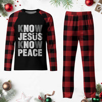 Christian Know Jesus Know Peace Plaid Pajama Set Religion God Church Bible - Wonder Print Shop