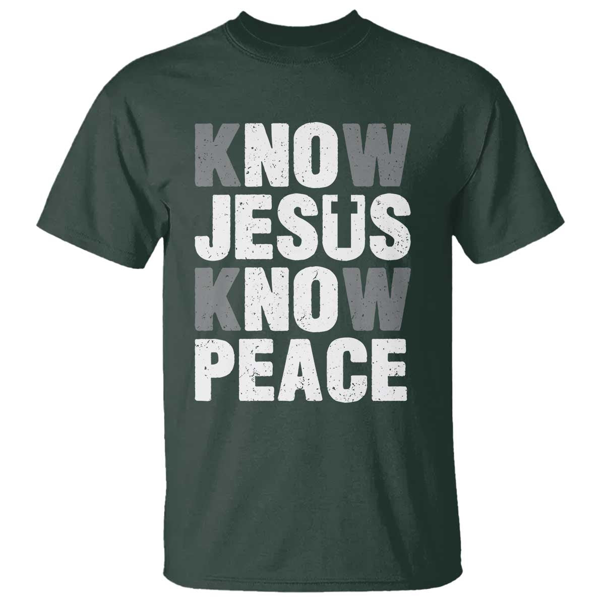 Christian Know Jesus Know Peace T Shirt Religion God Church Bible - Wonder Print Shop