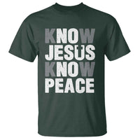 Christian Know Jesus Know Peace T Shirt Religion God Church Bible - Wonder Print Shop
