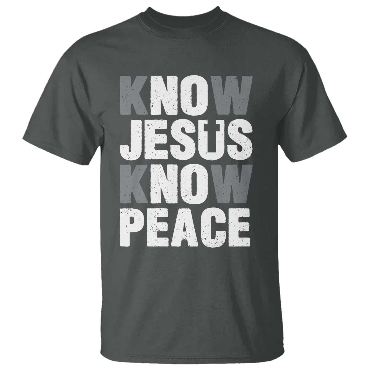 Christian Know Jesus Know Peace T Shirt Religion God Church Bible - Wonder Print Shop