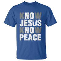 Christian Know Jesus Know Peace T Shirt Religion God Church Bible - Wonder Print Shop