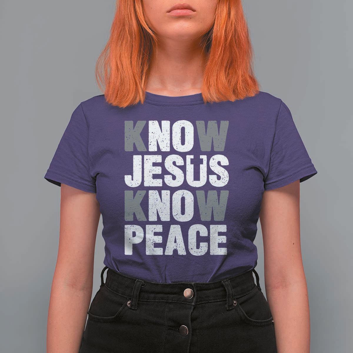 Christian Know Jesus Know Peace T Shirt For Women Religion God Church Bible - Wonder Print Shop