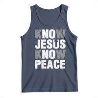 Christian Know Jesus Know Peace Tank Top Religion God Church Bible - Wonder Print Shop