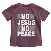 Christian Know Jesus Know Peace Toddler T Shirt Religion God Church Bible - Wonder Print Shop