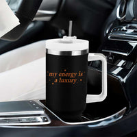 Funny Inspirational Quote Tumbler With Handle My Energy Is A Luxury Sparkle Star - Wonder Print Shop