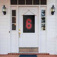 Number 6 Garden Flag Fan Varsity Sports Team 67 Jersey Number - Wonder Print Shop