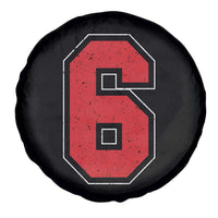 Number 6 Spare Tire Cover Fan Varsity Sports Team 67 Jersey Number - Wonder Print Shop