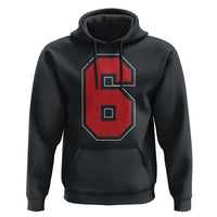 Number 6 Hoodie Fan Varsity Sports Team 67 Jersey Number - Wonder Print Shop