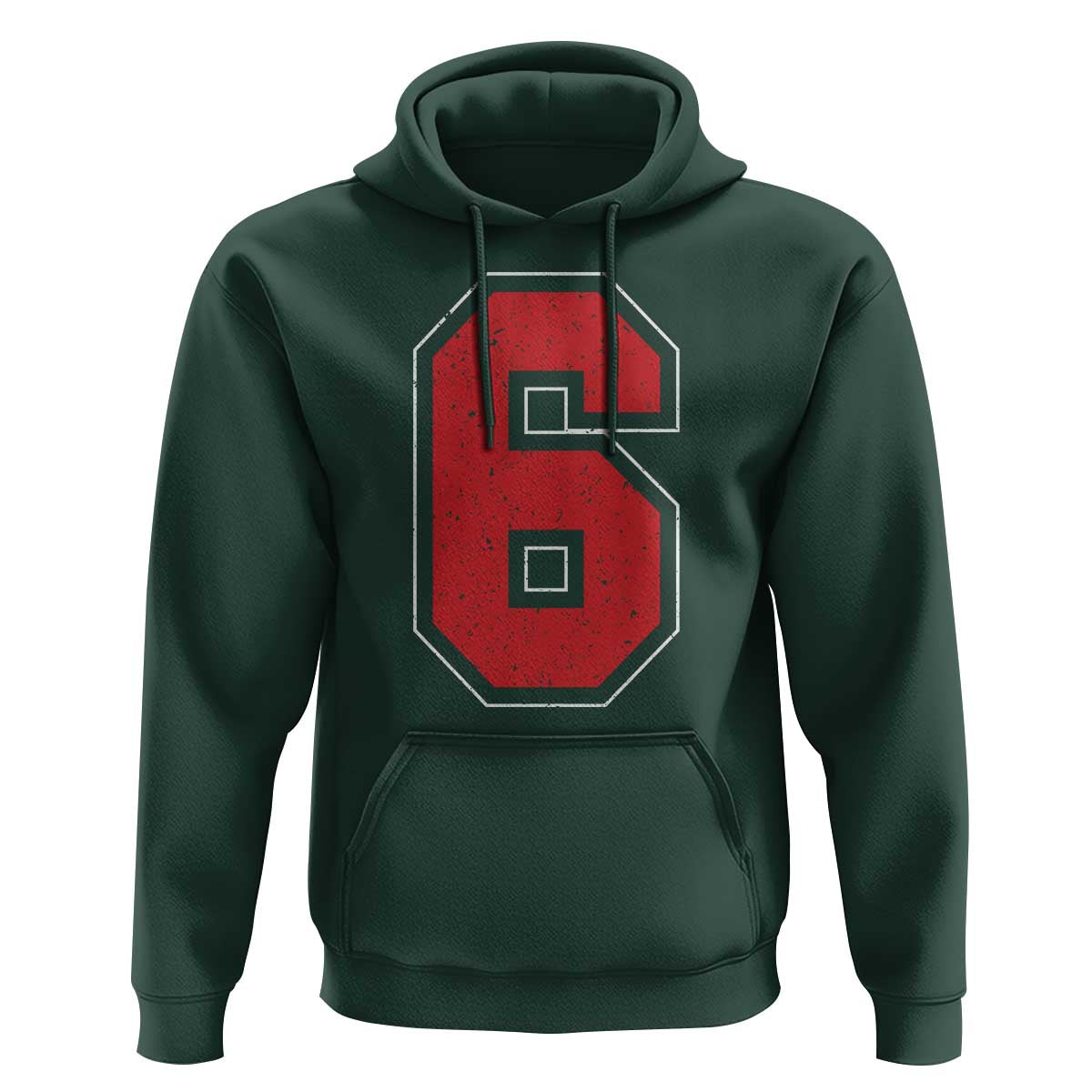 Number 6 Hoodie Fan Varsity Sports Team 67 Jersey Number - Wonder Print Shop