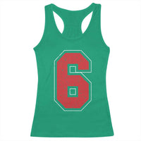 Number 6 Racerback Tank Top Fan Varsity Sports Team 67 Jersey Number - Wonder Print Shop