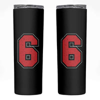 Number 6 Skinny Tumbler Fan Varsity Sports Team 67 Jersey Number - Wonder Print Shop