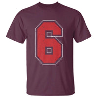 Number 6 T Shirt Fan Varsity Sports Team 67 Jersey Number - Wonder Print Shop
