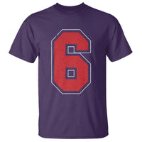Number 6 T Shirt Fan Varsity Sports Team 67 Jersey Number - Wonder Print Shop
