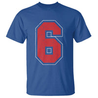 Number 6 T Shirt Fan Varsity Sports Team 67 Jersey Number - Wonder Print Shop