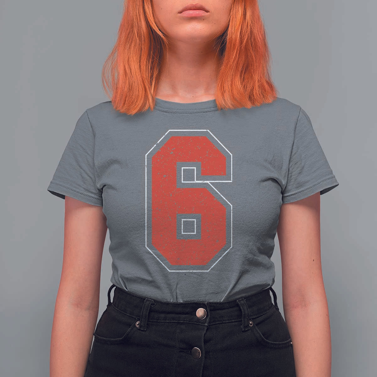 Number 6 T Shirt For Women Fan Varsity Sports Team 67 Jersey Number - Wonder Print Shop
