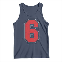 Number 6 Tank Top Fan Varsity Sports Team 67 Jersey Number - Wonder Print Shop