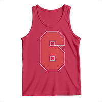 Number 6 Tank Top Fan Varsity Sports Team 67 Jersey Number - Wonder Print Shop