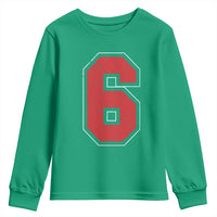 Number 6 Youth Sweatshirt Fan Varsity Sports Team 67 Jersey Number - Wonder Print Shop