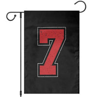 Number 7 Garden Flag Fan Varsity Sports Team 67 Jersey Number - Wonder Print Shop