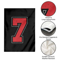 Number 7 Garden Flag Fan Varsity Sports Team 67 Jersey Number - Wonder Print Shop