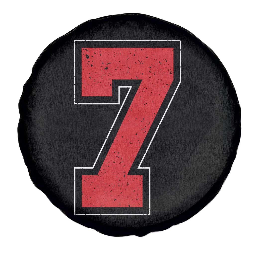 Number 7 Spare Tire Cover Fan Varsity Sports Team 67 Jersey Number - Wonder Print Shop
