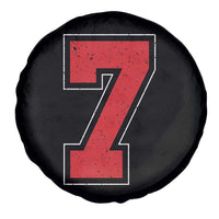 Number 7 Spare Tire Cover Fan Varsity Sports Team 67 Jersey Number - Wonder Print Shop