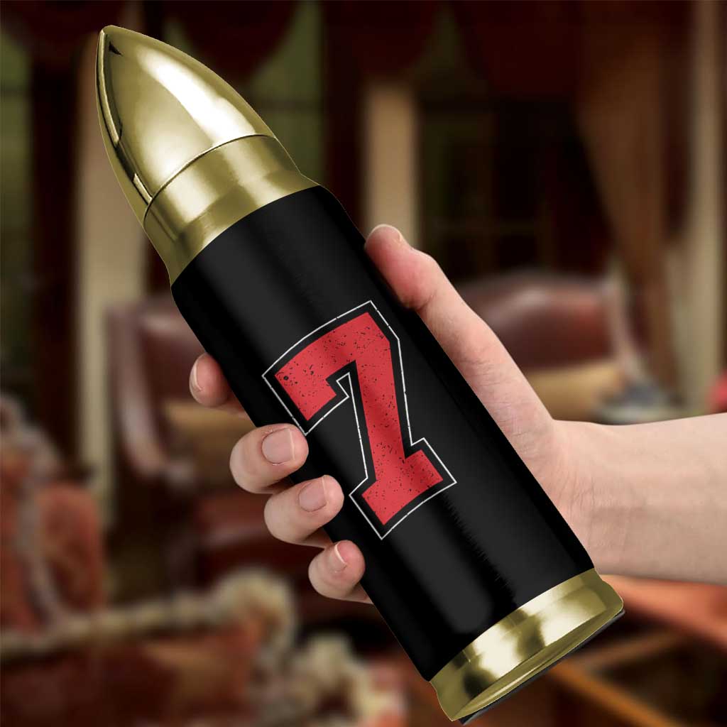 Number 7 Bullet Tumbler Fan Varsity Sports Team 67 Jersey Number - Wonder Print Shop