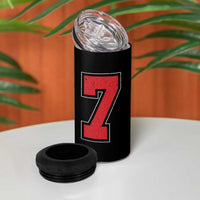Number 7 4 in 1 Can Cooler Tumbler Fan Varsity Sports Team 67 Jersey Number - Wonder Print Shop
