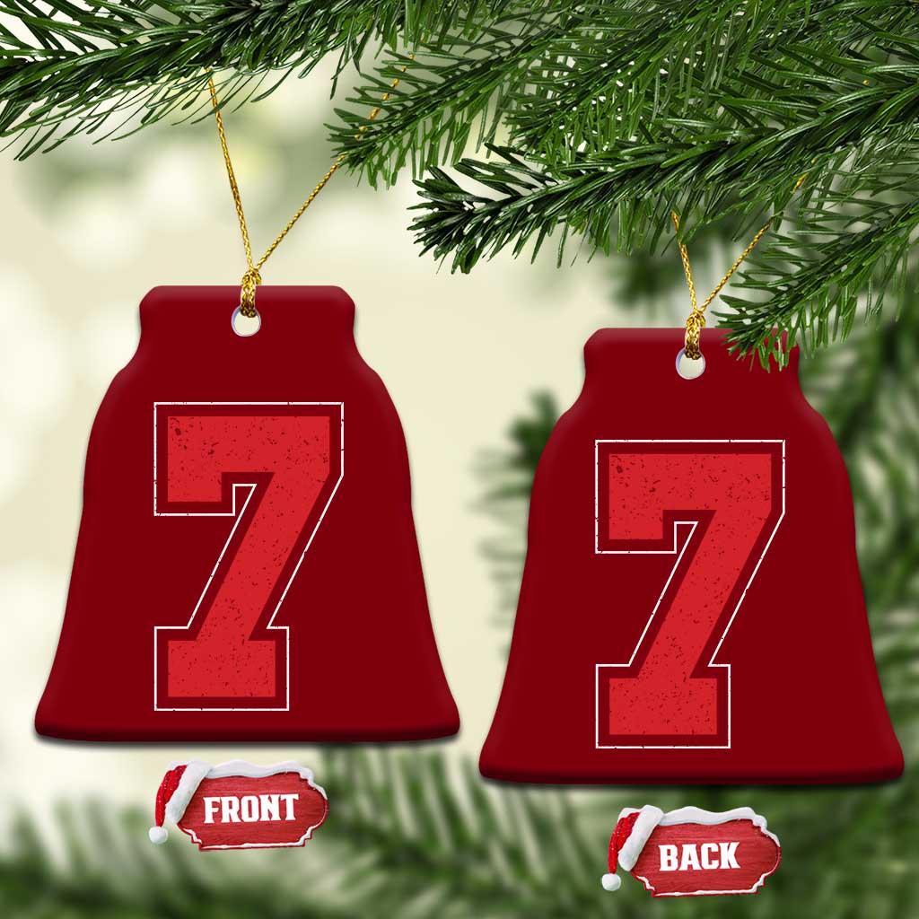 Number 7 Ceramic Ornament Fan Varsity Sports Team 67 Jersey Number - Wonder Print Shop