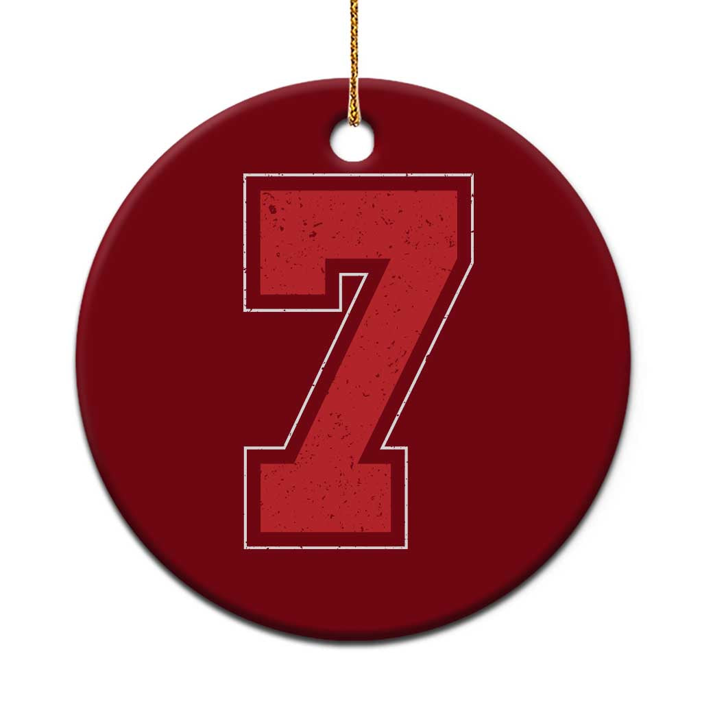 Number 7 Ceramic Ornament Fan Varsity Sports Team 67 Jersey Number - Wonder Print Shop