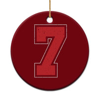 Number 7 Ceramic Ornament Fan Varsity Sports Team 67 Jersey Number - Wonder Print Shop
