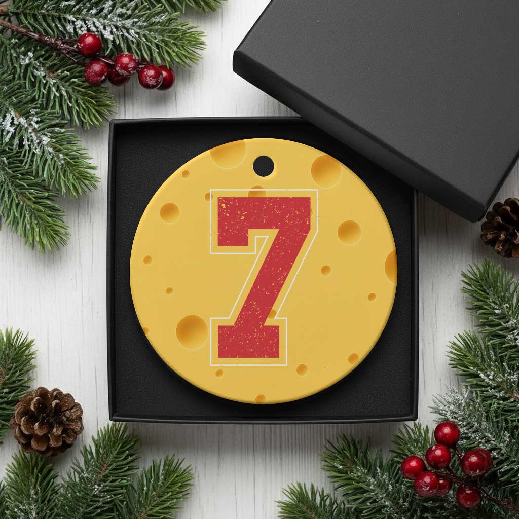 Number 7 Ceramic Ornament Fan Varsity Sports Team 67 Jersey Number - Wonder Print Shop