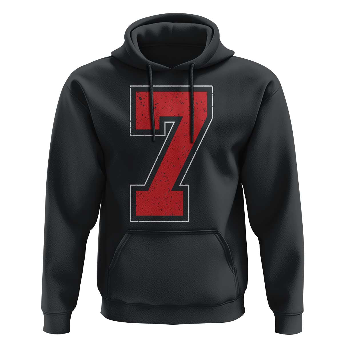 Number 7 Hoodie Fan Varsity Sports Team 67 Jersey Number - Wonder Print Shop