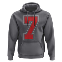 Number 7 Hoodie Fan Varsity Sports Team 67 Jersey Number - Wonder Print Shop