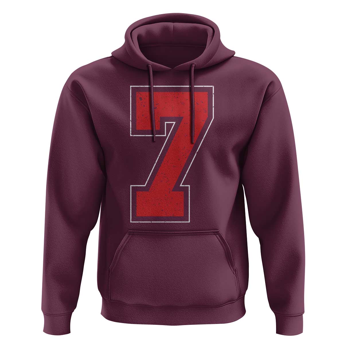 Number 7 Hoodie Fan Varsity Sports Team 67 Jersey Number - Wonder Print Shop