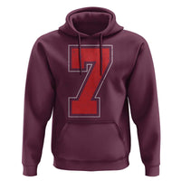 Number 7 Hoodie Fan Varsity Sports Team 67 Jersey Number - Wonder Print Shop