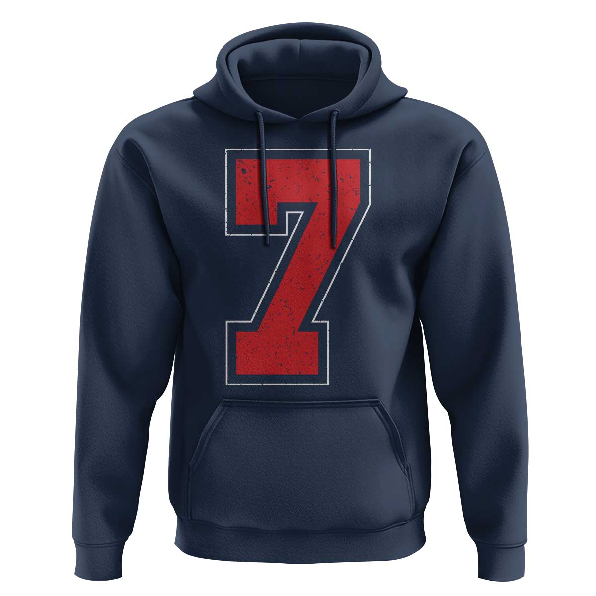 Number 7 Hoodie Fan Varsity Sports Team 67 Jersey Number - Wonder Print Shop