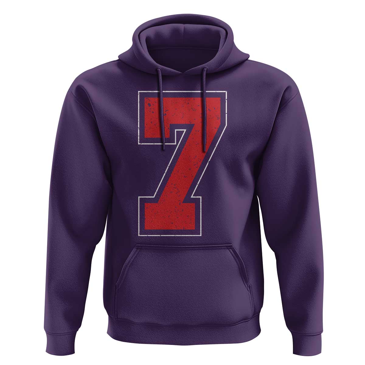 Number 7 Hoodie Fan Varsity Sports Team 67 Jersey Number - Wonder Print Shop