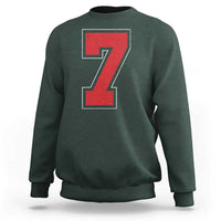 Number 7 Sweatshirt Fan Varsity Sports Team 67 Jersey Number - Wonder Print Shop