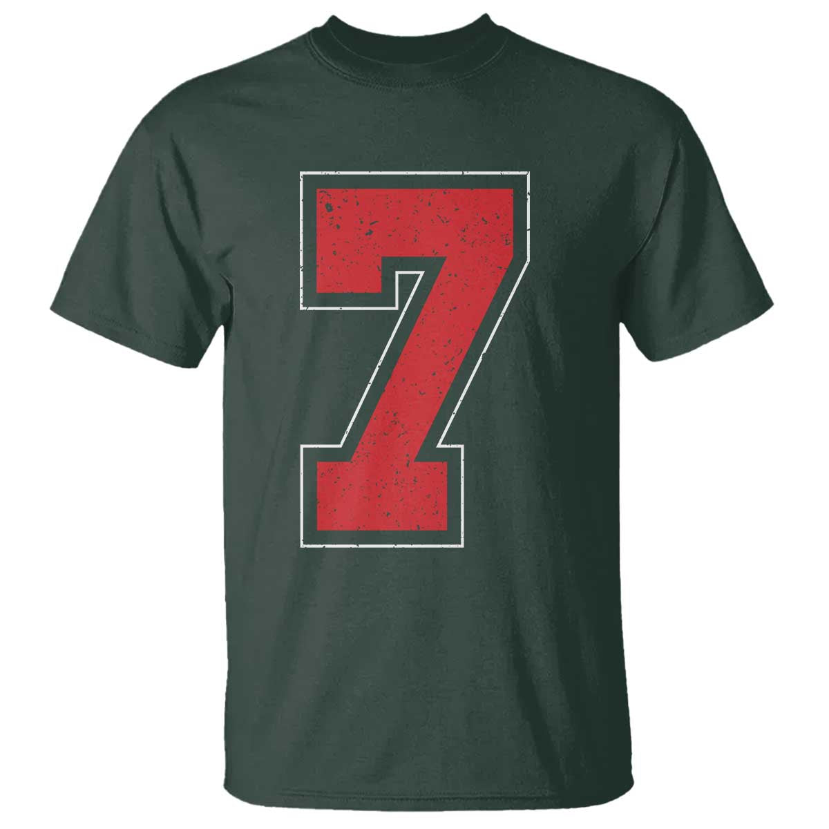 Number 7 T Shirt Fan Varsity Sports Team 67 Jersey Number - Wonder Print Shop