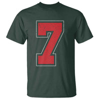 Number 7 T Shirt Fan Varsity Sports Team 67 Jersey Number - Wonder Print Shop