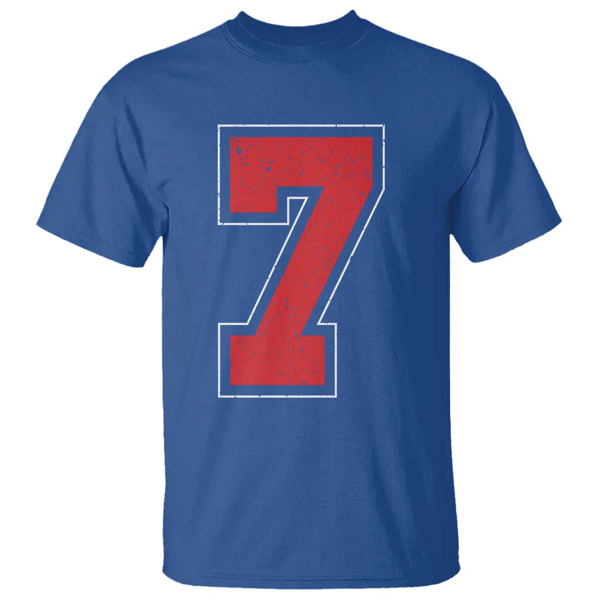 Number 7 T Shirt Fan Varsity Sports Team 67 Jersey Number - Wonder Print Shop