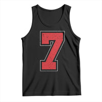 Number 7 Tank Top Fan Varsity Sports Team 67 Jersey Number - Wonder Print Shop