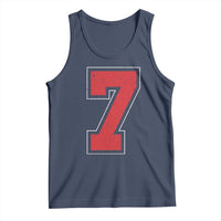 Number 7 Tank Top Fan Varsity Sports Team 67 Jersey Number - Wonder Print Shop
