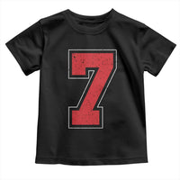 Number 7 Toddler T Shirt Fan Varsity Sports Team 67 Jersey Number - Wonder Print Shop