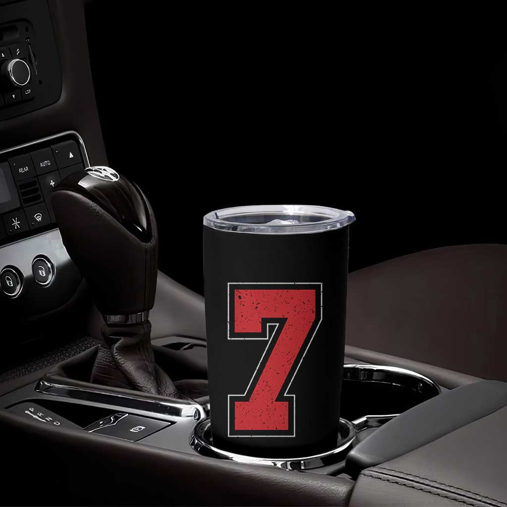 Number 7 Tumbler Cup Fan Varsity Sports Team 67 Jersey Number - Wonder Print Shop